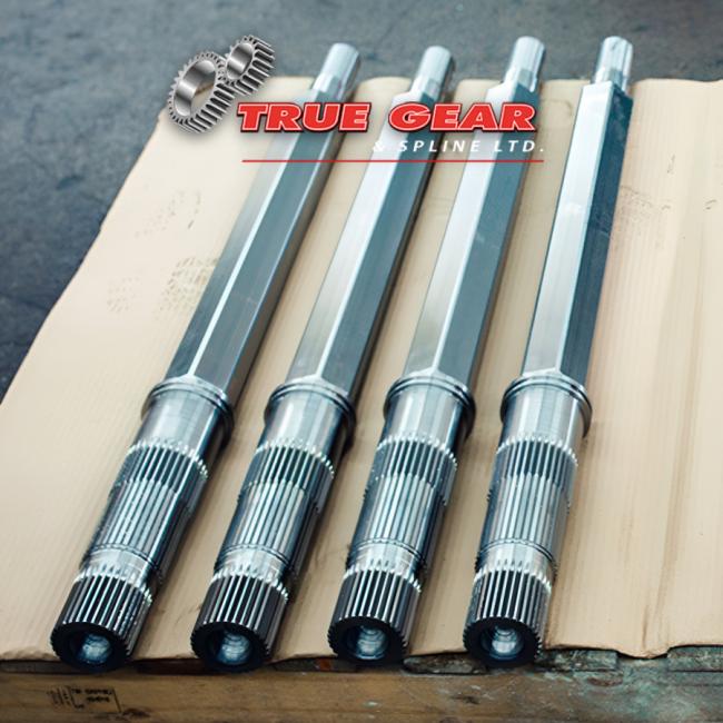 Precise spline shafts from True Gear & Spline Ltd. in Cambridge, Ontario