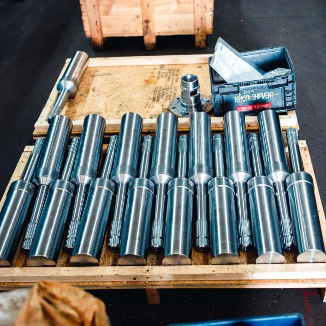 Efficient splined shaft from True Gear & Spline Ltd. in Cambridge, Ontario. Efficient splined shaft from True Gear & Spline Ltd. in Cambridge, Ontario.